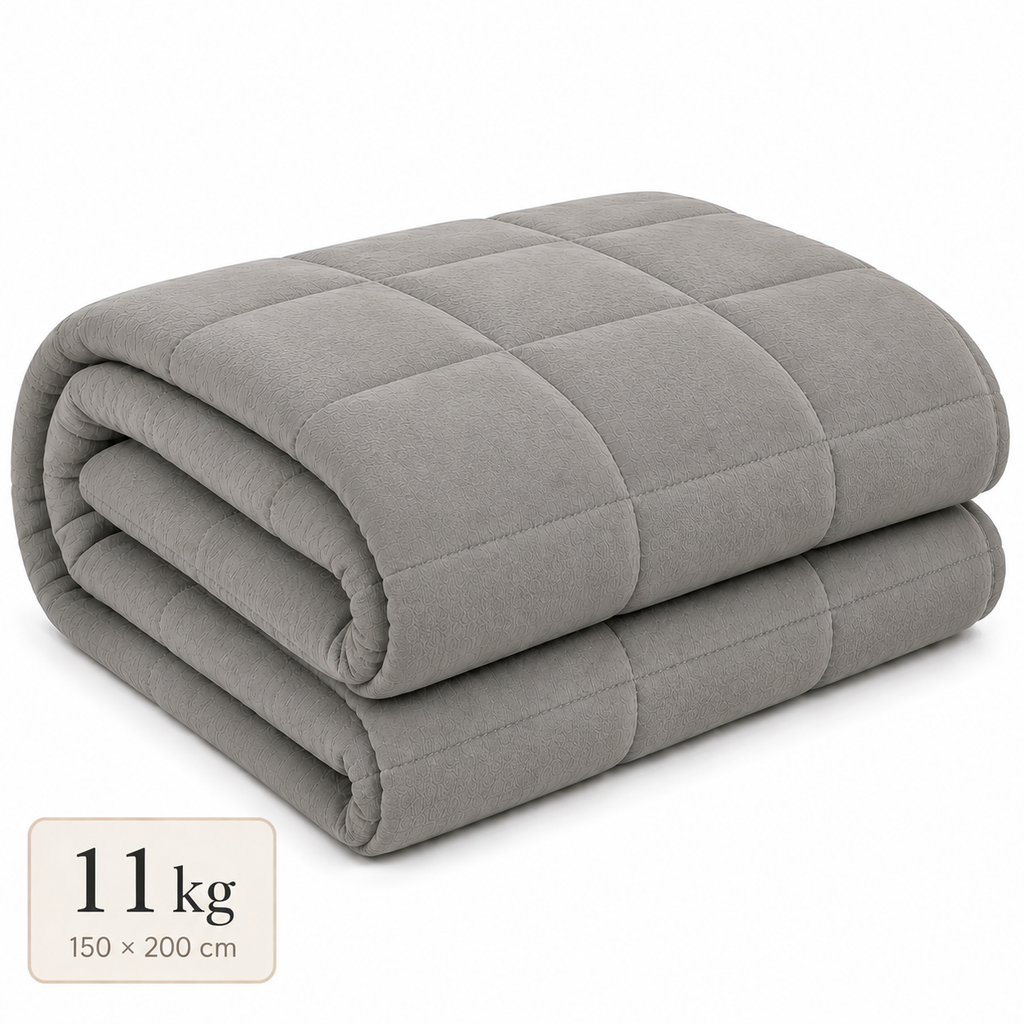 Couverture lestée Lonavi Étreinte 11 kg grise, 150 × 200 cm