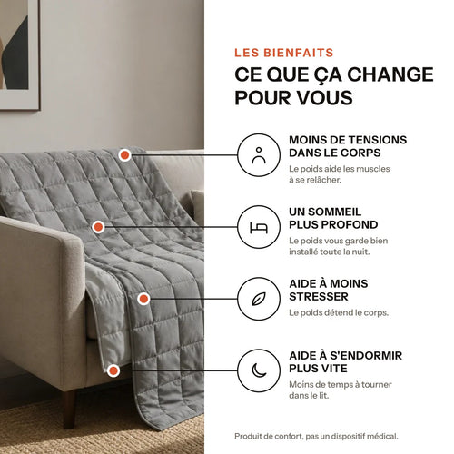 Les bienfaits de la couverture lestée Lonavi Étreinte