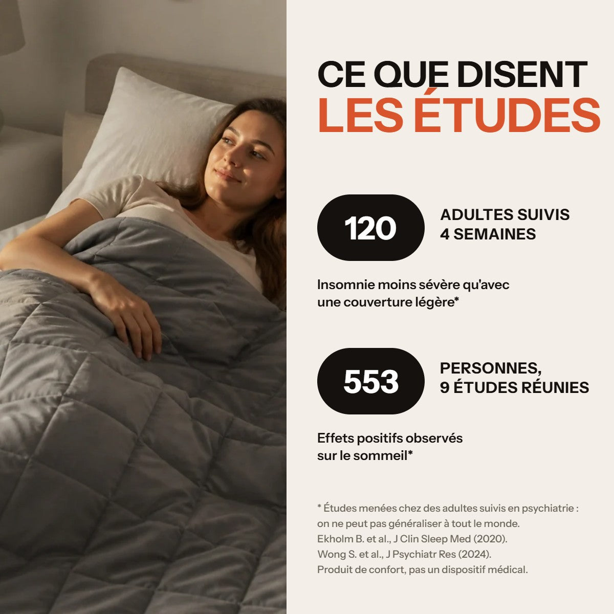 Ce que disent les études sur les couvertures lestées, avec leurs limites